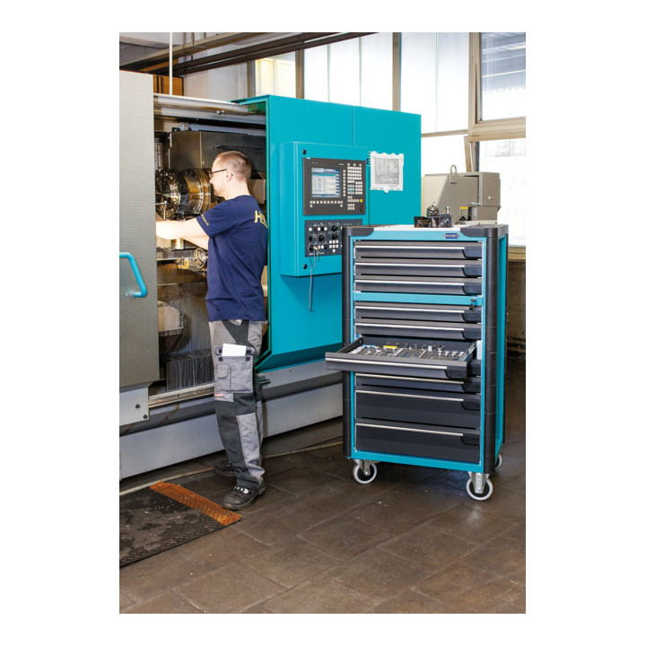 HAZET Werkstattwagen Assistent 179-10 Schubladen flach: 8 x 80 x 527 x 398 mm Schubladen hoch: 2 x 165 x 527 x 398 mm