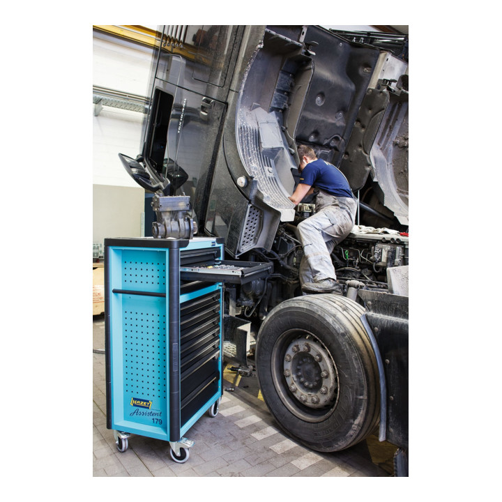 HAZET Werkstattwagen Assistent 179-10 Schubladen flach: 8 x 80 x 527 x 398 mm Schubladen hoch: 2 x 165 x 527 x 398 mm