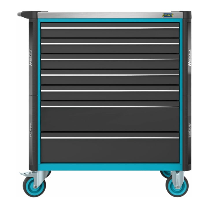 HAZET Werkstattwagen Assistent 179NXL-7/265 Schubladen flach: 5 x 77 x 696 x 398 mm Schubladen hoch: 2 x 162 x 696 x 398 mm