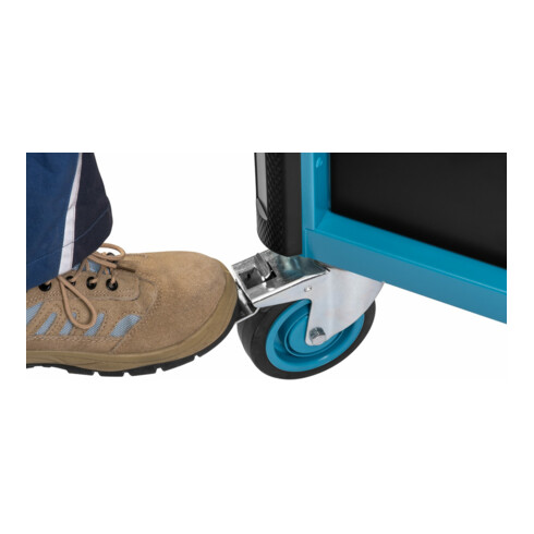 HAZET Werkstattwagen Assistent 179NXL, Sortiment 179NXL-7/382, 382-teilig, Schubladen, flach: 5× 81 x 696 x 398 mm, Schubladen, hoch: 2× 166 x 696 x 398 mm