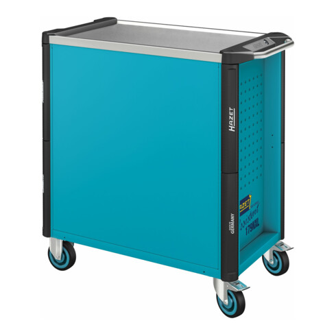 HAZET Werkstattwagen Assistent 179NXL, Sortiment 179NXL-7/382, 382-teilig, Schubladen, flach: 5× 81 x 696 x 398 mm, Schubladen, hoch: 2× 166 x 696 x 398 mm