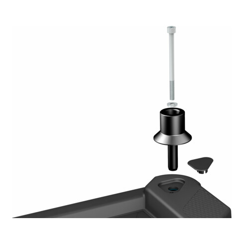 HAZET Werkstattwagen Assistent 179NXL, Sortiment 179NXL-7/382, 382-teilig, Schubladen, flach: 5× 81 x 696 x 398 mm, Schubladen, hoch: 2× 166 x 696 x 398 mm