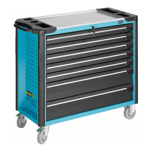 HAZET Werkstattwagen Assistent 179XXL-7 Schubladen flach: 5 x 80 x 871 x 398 mm Schubladen hoch: 2 x 165 x 871 x 398 mm