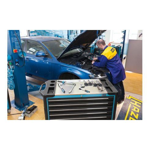 HAZET Werkstattwagen Assistent 179XXL-7 Schubladen flach: 5 x 80 x 871 x 398 mm Schubladen hoch: 2 x 165 x 871 x 398 mm