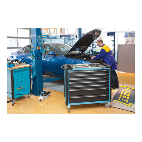 HAZET Werkstattwagen Assistent 179XXL-7 Schubladen flach: 5 x 80 x 871 x 398 mm Schubladen hoch: 2 x 165 x 871 x 398 mm
