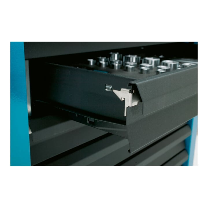 HAZET Werkstattwagen Assistent mit Sortiment 177-7/217 Schubladen flach: 6 x 80 x 527 x 348 mm Schubladen hoch: 1 x 165 x 527 x 348 mm Anzahl Werkzeuge: 217