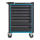 HAZET Werkstattwagen Assistent mit Sortiment 179-7/178 Schubladen flach: 5 x 80 x 527 x 398 mm Anzahl Werkzeuge: 178-4