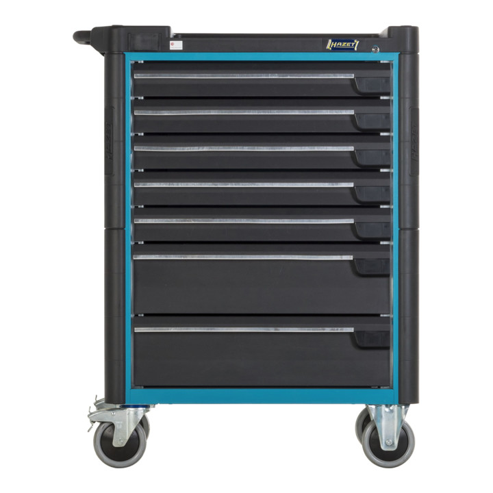 HAZET Werkstattwagen Assistent mit Sortiment 179-8-2700-163/296 Schubladen flach: 7 x 80 x 527 x 398 mm Schubladen hoch: 1 x 165 x 527 x 398 mm Anzahl Werkzeuge: 296