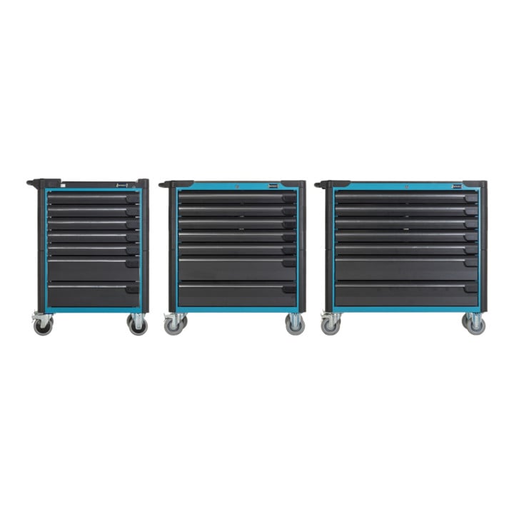 HAZET Werkstattwagen Assistent mit Sortiment 179-8-2700-163/296 Schubladen flach: 7 x 80 x 527 x 398 mm Schubladen hoch: 1 x 165 x 527 x 398 mm Anzahl Werkzeuge: 296