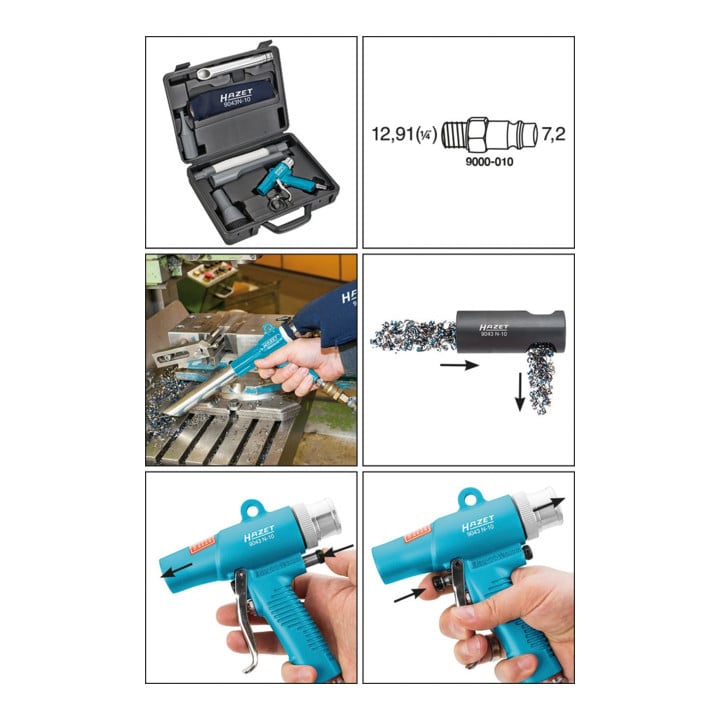 HAZET zuig-/blaaspistool, omkeerbaar 9043N-10