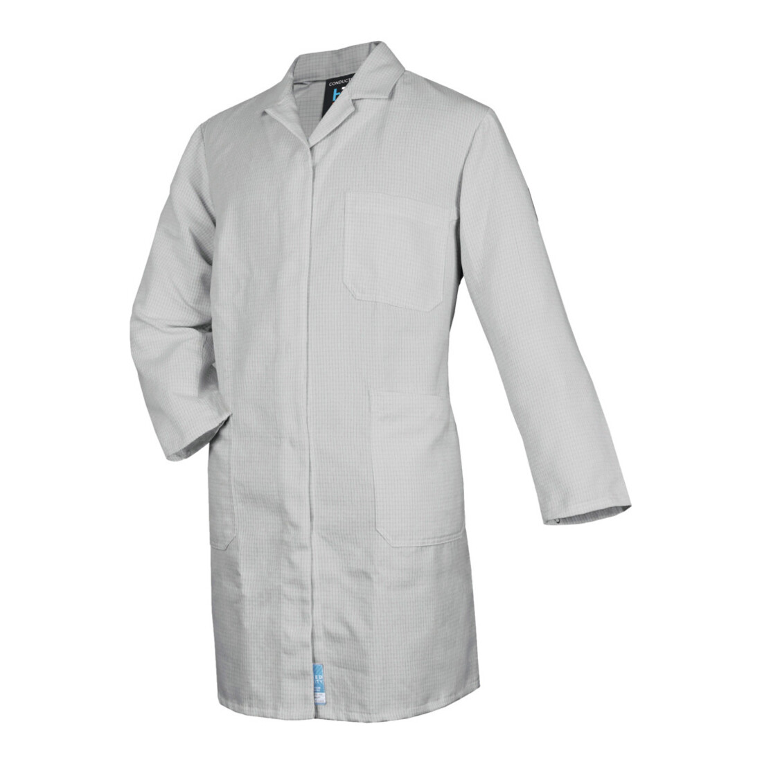 HB Tempex Blouse homme ESD CONDUCTEX, gris argenté, Taille: 2XL