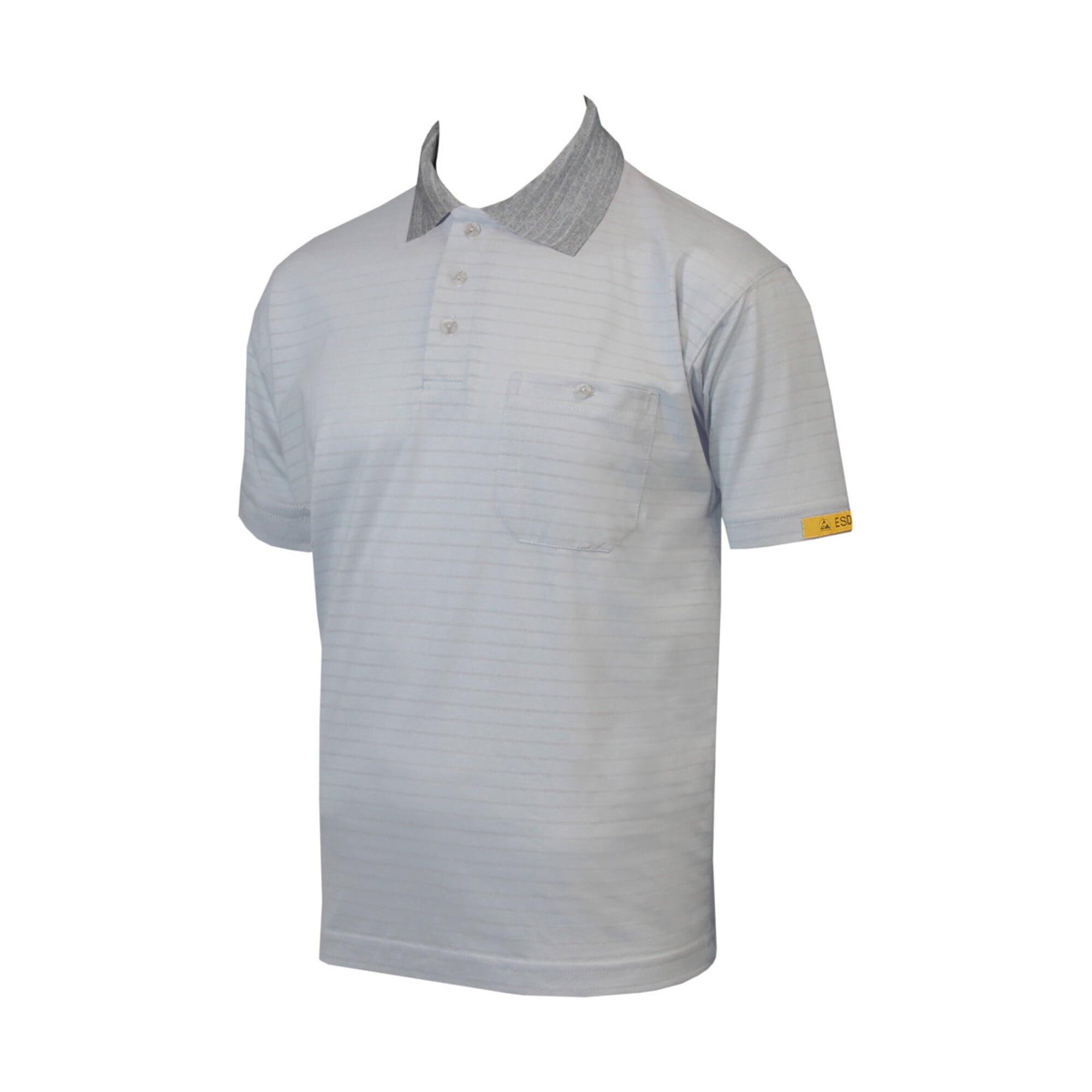 HB Tempex ESD Herren Polo-Shirt Conductex Cotton Knit, silbergrau, Größe: 2XL
