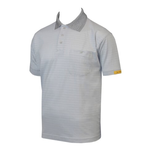 HB Tempex ESD Herren Polo-Shirt Conductex Cotton Knit, silbergrau, Größe: M