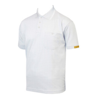HB Tempex ESD Herren Polo-Shirt Conductex Cotton Knit, weiß, Größe: S