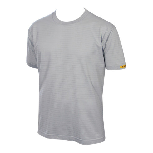 HB TEMPEX ESD t-shirt CONDUCTEX Cotton Knit, zilvergrijs, Maat: S