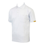 HB TEMPEX Polo da uomo ESD CONDUCTEX Cotton Knit, bianco, tg.S