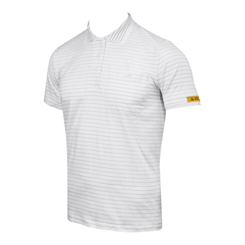 HB Tempex Polo dame ESD CONDUCTEX Cotton Knit, blanc, Taille: S