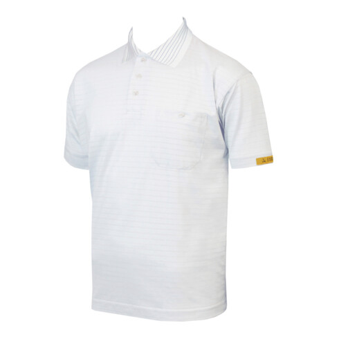HB Tempex Polo homme ESD CONDUCTEX Cotton Knit, blanc, Taille: XL