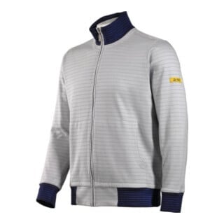 HB Tempex Sweat ESD CONDUCTEX Cotton Knit, gris argenté, Taille: S
