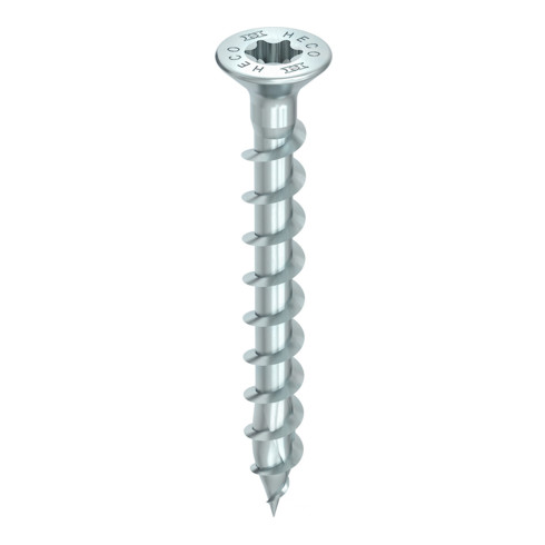 Heco Beschlagschraube TOPIX-plus 4,5 x 40, Senkkopf, HECO-Drive, Variables Vollgewinde, verzinkt blau, A3K