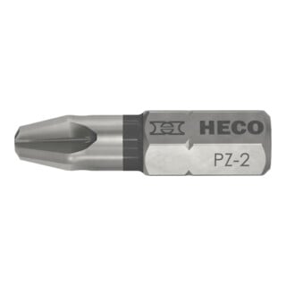 HECO Bits, Pozi-Drive, PZD-2, Farbring: schwarz, im Blister