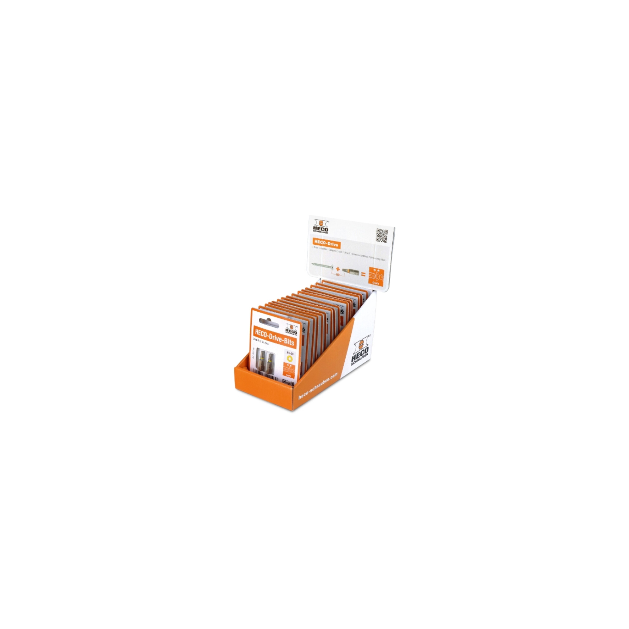 HECO Blister-Tray, HD-30, gelb, 15 Blister mit jeweils 2 Bits