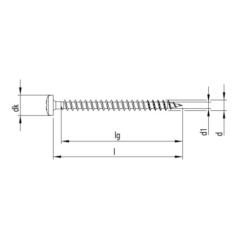 Heco FIX-plus 3,0 x 10 Rundkopf Pozi-Drive VG A2K