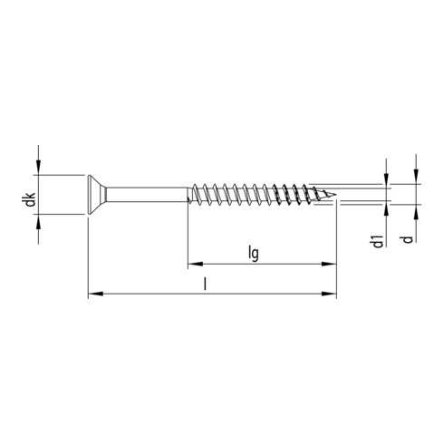 Heco FIX-plus 5,0 x 100 Senkkopf Pozi-Drive TG A2K