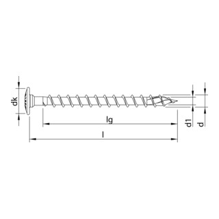 Heco FIX-plus Vite a testa svasata T-Drive VG A3K