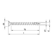 HECO HECO-TOPIX-plus 4,5 x 80, Testa svasata, Pozi-Drive, VVG, A3K-2