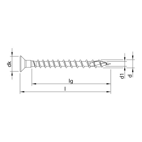 HECO HECO-TOPIX-plus 5,0 x 70, Testa svasata + foro testa, Pozi-Drive, VVG, A3K