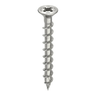 HECO HECO-TOPIX-plus A2 4,5 x 40 bevestigingsschroef, verzonken kop, Pozi-Drive, variabel volledig draad, blank, glijlaag