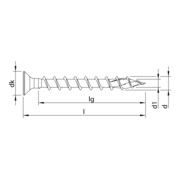 HECO HECO-TOPIX-plus A2 4,5 x 40, viti per ferramenta, testa svasata, HECO-Drive, VVG-2