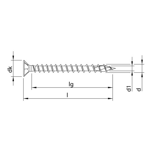 HECO HECO-TOPIX-plus A2 4,5 x 60, Testa svasata, Pozi-Drive, VVG