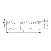 HECO HECO-TOPIX-plus A2 5,0 x 80, vite per terrazza, testa a lente, HD, UKG 61790-2