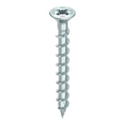 HECO HECO-TOPIX-plus bevestigingsschroef 4,5 x 40, verzonken kop, Pozi-Drive, variabel volledig schroefdraad, verzinkt blauw, A3K-1