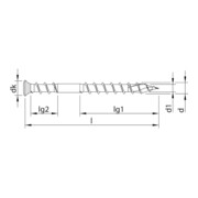 HECO HTP Terrassenschraube 5,0x60 A2 Linsensenkkopf HD UK KB-4