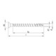 HECO HTP Vis tête fraisée PZD 4,0x 25 zn-bl VGHP-3