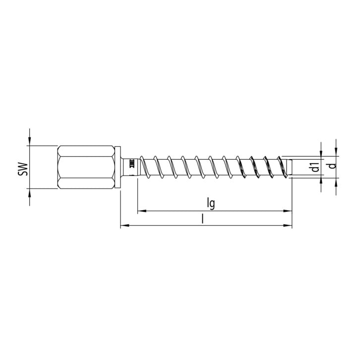 Heco MULTI-MONTI-plus I 6,0 x 40 Innengewindeanker Sechskant A2K