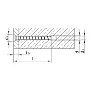 Heco MULTI-MONTI-plus KS 5,0 x 40 Kabelschellenschraube T-Drive A2K-4