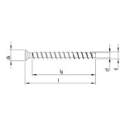 Heco MULTI-MONTI-plus KS 5,0 x 40 Kabelschellenschraube T-Drive A2K-5
