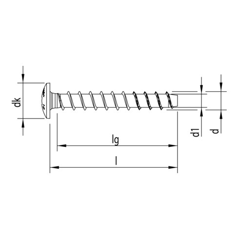 Heco MULTI-MONTI-plus Sechskantkopf Schwellenanker A2K 12 mm