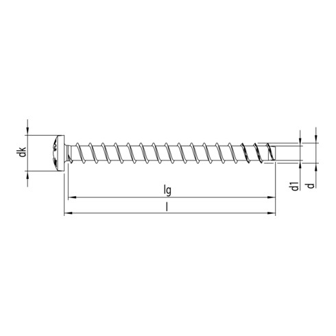 Heco Multi-Monti MMSplus Betonschraube Rundkopf