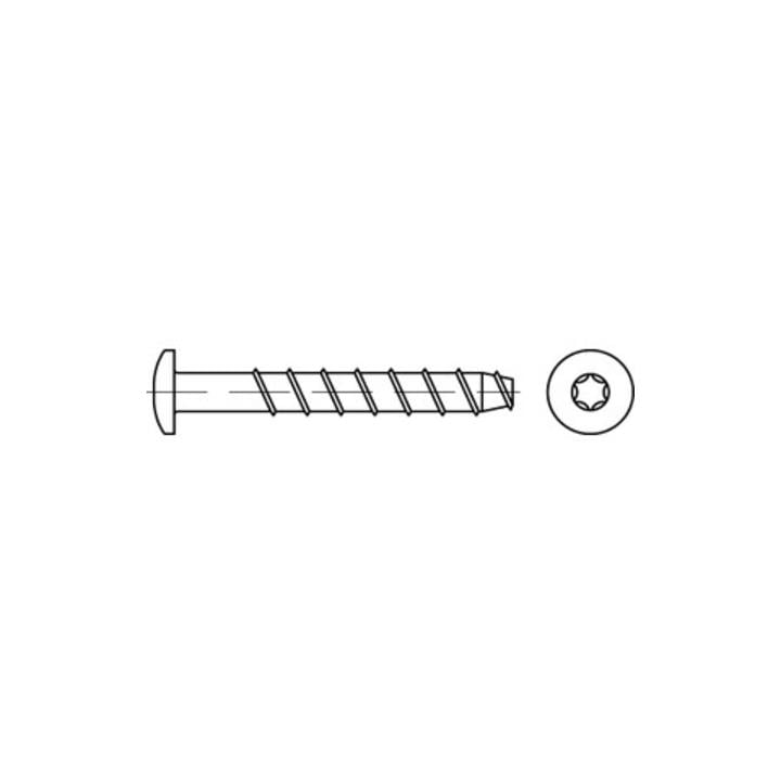 Heco MULTI-MONTI-plus P 7,5 x 50 Rundkopf T-Drive A2K