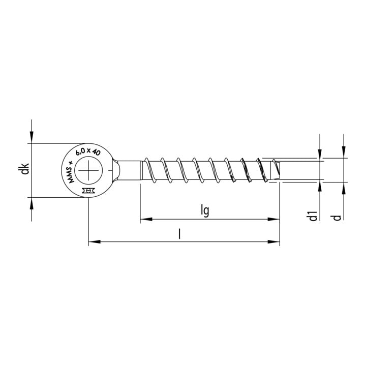 Heco MULTI-MONTI-plus R 6,0 x 40 Ringanker Setzwerkzeug A2K