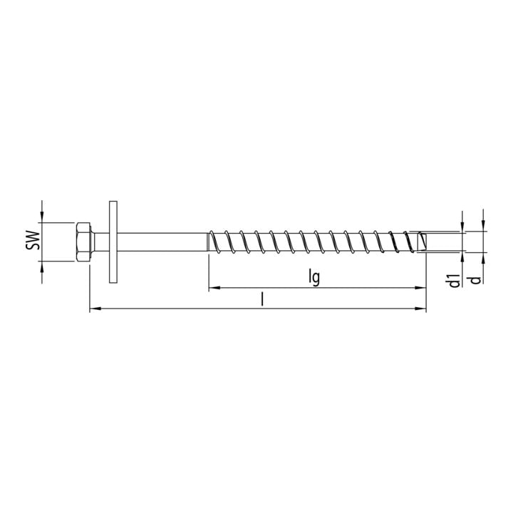 Heco MULTI-MONTI-plus S 12,0 x 200 Sechskantkopf A2K