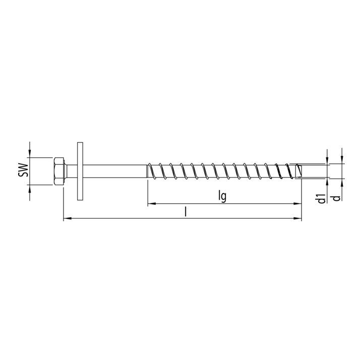 Heco MULTI-MONTI-plus S 12,0 x 280 Sechskantkopf A2K