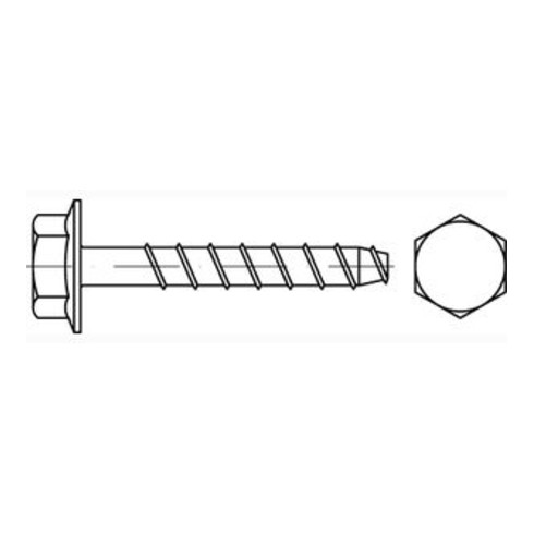 Heco MULTI-MONTI-plus SS 12,0 x 100 Sechskantkopf mit Scheibe A2K