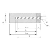 Heco MULTI-MONTI-plus SS 16,0 x 160 Sechskantkopf mit Scheibe A2K-3