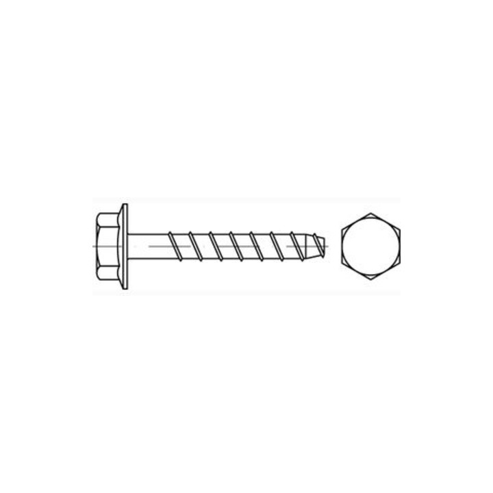 Heco MULTI-MONTI-plus SS 7,5 x 60 Sechskantkopf mit Scheibe A2K